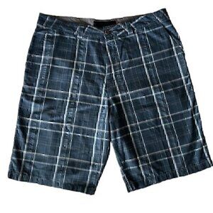 O'Neill Blue Plaid Hybrid Flat Front Triumph Chino Shorts Shorts size 38